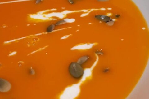 Velouté de potimarron et lait de coco